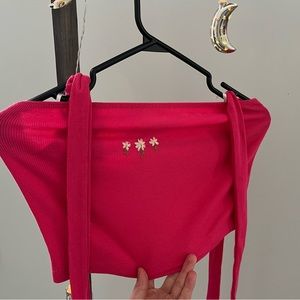 SHEIN pink embroidered top 🌸